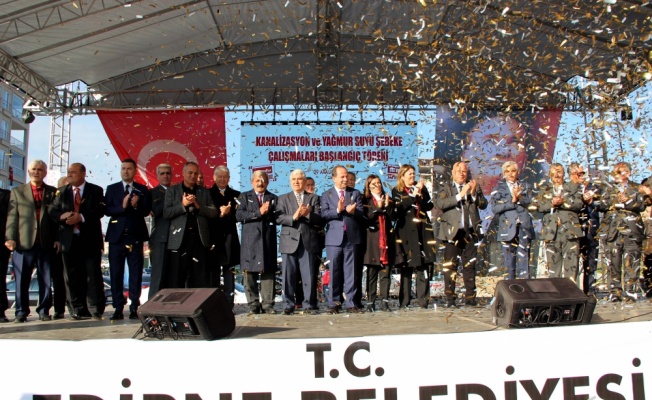 Edirne'de altyapı çalışmaları düzenlenen törenle başladı