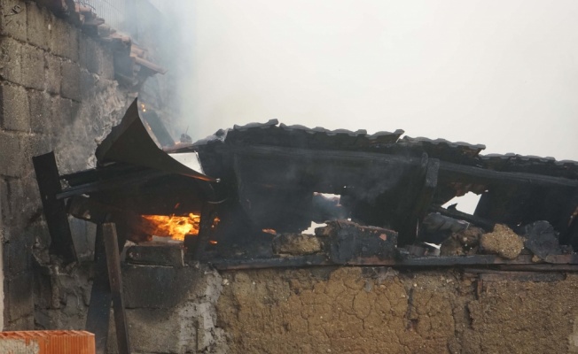Edremit'te ev yangını hasara neden oldu