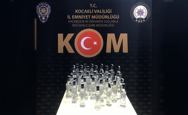 Kocaeli'de 38 şişe kaçak içki ele geçirildi