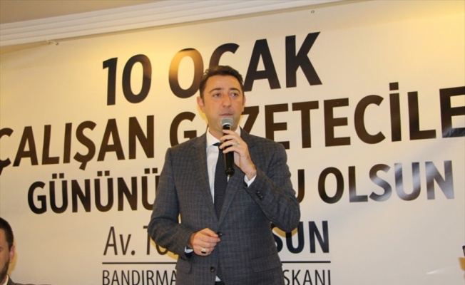 Bandırma'da 10 Ocak Çalışan Gazeteciler Günü kutlaması