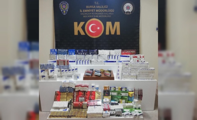 Bursa'da kaçak sigara, nargile tütünü ve ilaç ele geçirildi