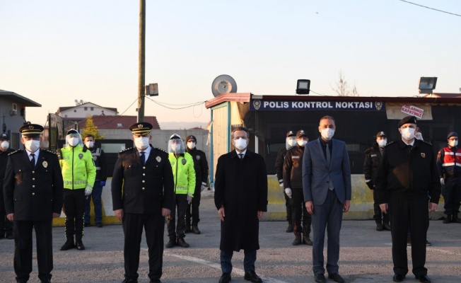 Vali Aksoy polis kontrol noktasını ziyaret etti
