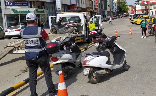 35 motosiklet sürücüsüne 78 bin 774 lira ceza yazıldı