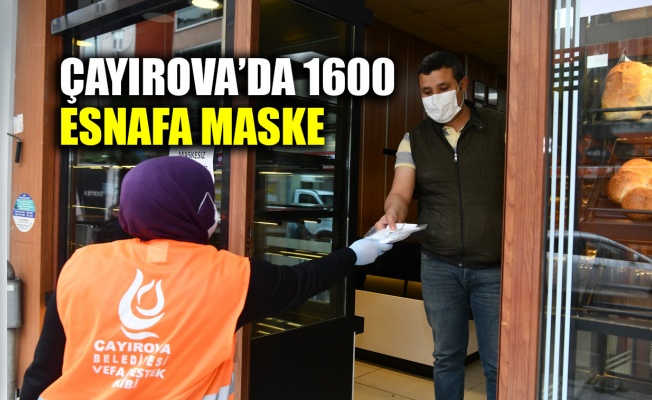 Çayırova’da 1600 esnafa maske