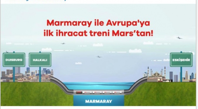 Marmaray ile Avrupa'ya ilk ihracat treni hareket etti 