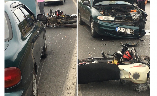 Gebze'de otomobil ile motosiklet çarpıştı: 2 yaralı