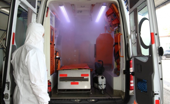Hasta Nakil Ambulansları her gün dezenfekte ediliyor