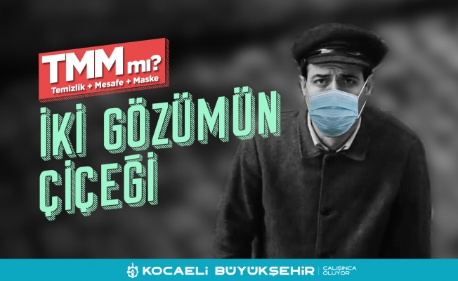 Kocaeli'de Yeşilçam sanatçılarının fotoğraflarıyla maske çağrısı