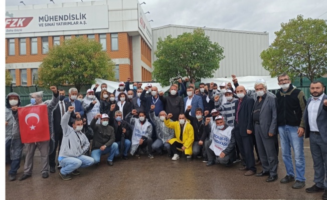 CHP Gebze'den, FZK Mühendislik işçilerine destek
