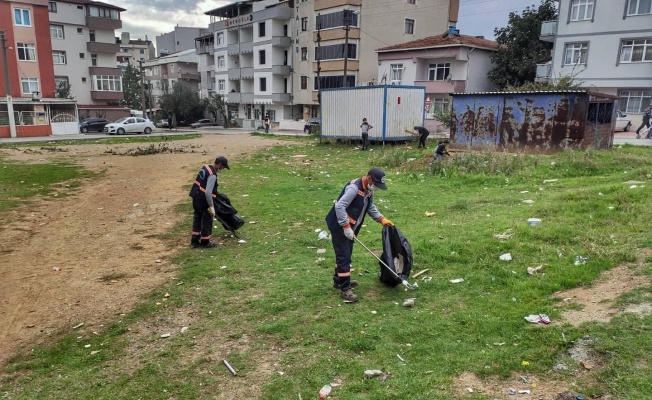 Gebze’nin mahallelerinde sonbahar temizliği sürüyor