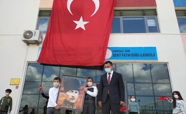 Atatürk'ün Ezine'ye gelişinin 87. yıl dönümü törenle kutlandı