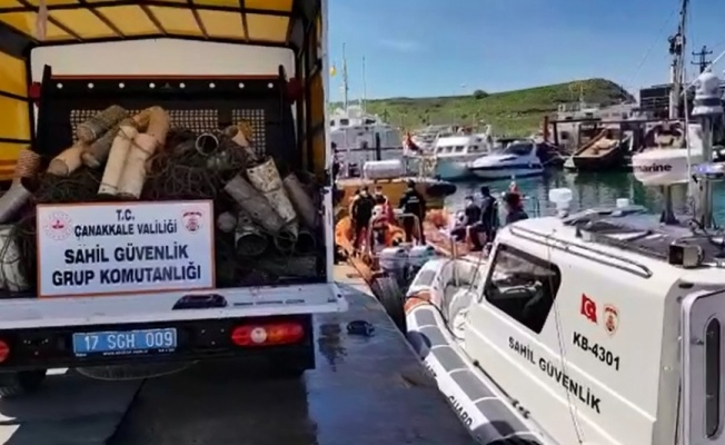 Çanakkale'de deniz dibinden 757 ahtapot tuzağı çıkarıldı
