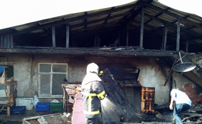 Osmaneli'nde tek katlı bir ev yangında zarar gördü