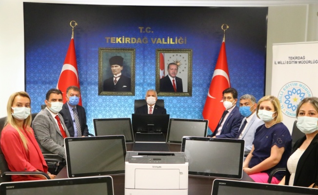 TBMM tarafından Tekirdağ'daki okullara 75 bilgisayar ve 30 yazıcı gönderildi