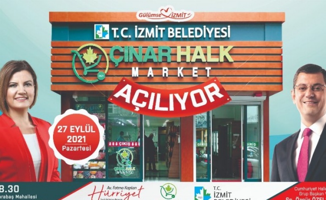 Başkan Hürriyet ve CHP'li Özel Çınar Halk Marketi açıyor