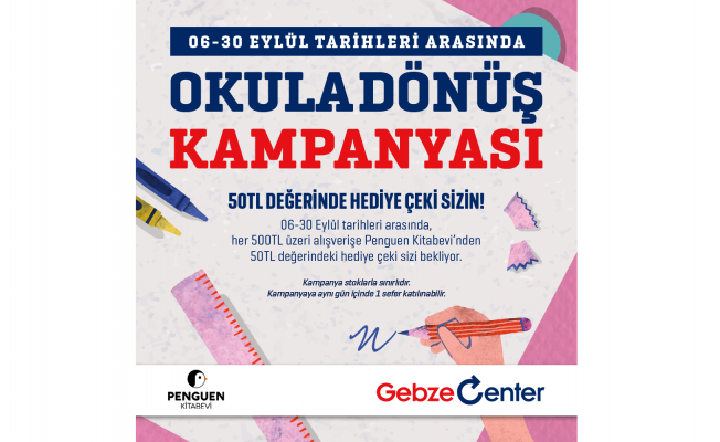 Gebze Center AVM’den Okula Dönüş Kampanyası