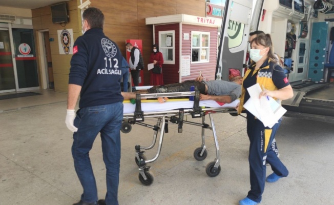 Bursa'da akıma kapılan işçinin üzerini toprakla örterek ambulans beklediler