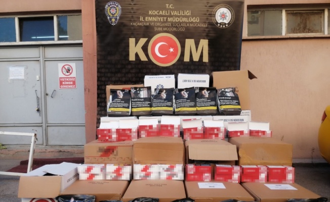 Kocaeli'de kaçak 148 bin boş, 85 bin tütün doldurulmuş makaron ele geçirildi