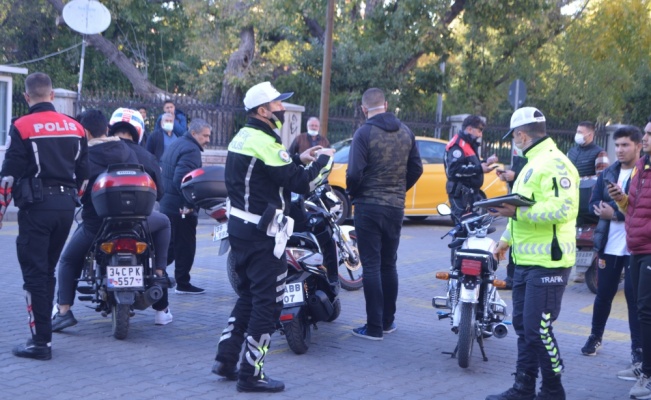 Lüleburgaz'da motosikletlere yönelik denetim yapıldı