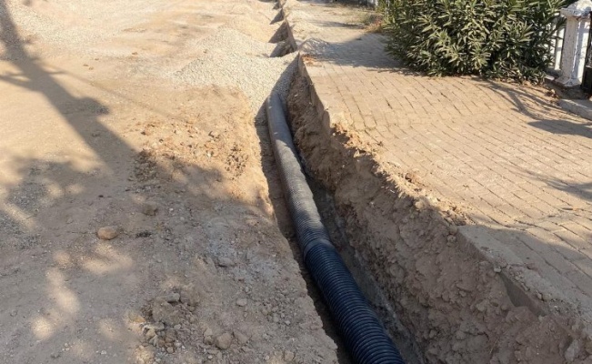 Muğla Büyükşehir'de 32 Evler'e yağmur suyu hattı döşendi 