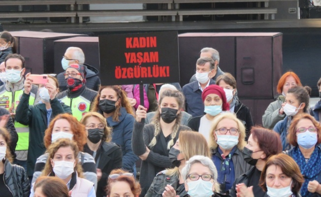 Kırklareli'nde yaşanan kadın cinayeti protesto edildi