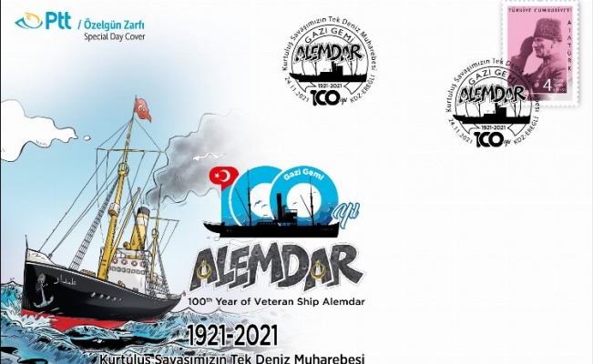 PTT'den 'Gazi Gemi Alemdar' anısına özel gün zarfı