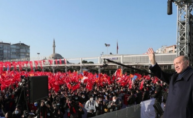 Cumhurbaşkanı Erdoğan, Aydın'da coşkuyla karşılandı  