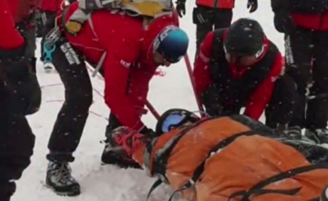 Erzurum'da İran asıllı bir şahıs kayak yaparken yaralandı