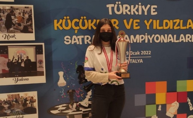 Muğlalı satrançcı Türkiye ikincisi oldu