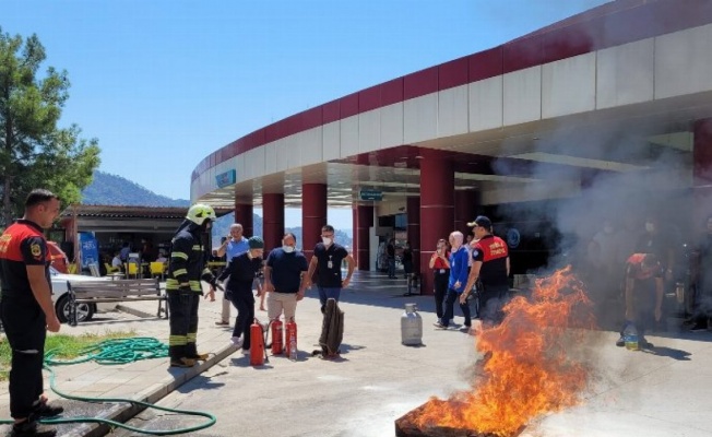 Muğla Büyükşehir'den hastane personeline yangın eğitimi