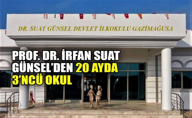 Prof. Dr. İrfan Suat Günsel 20 ayda 3’ncü okul