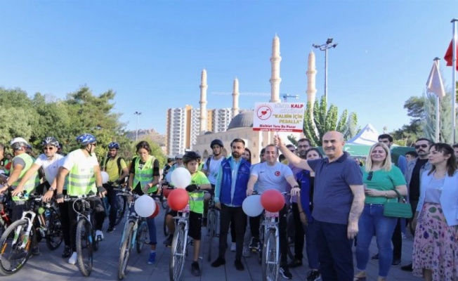 Mahmut Demirtaş Mardin'de kalbi için pedalladı