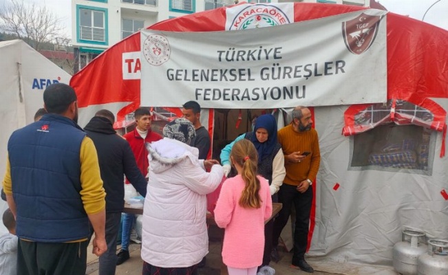 Türkiye Geleneksel Güreşler Federasyonu'ndan deprem mesaisi