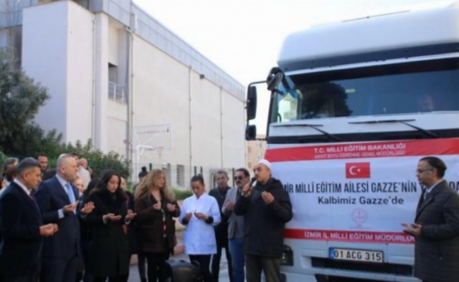 İzmir Milli Eğitim'den Gazze'ye yardım tırı