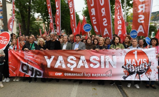Bursa Osmangazi'de coşkulu 1 Mayıs yürüyüşü