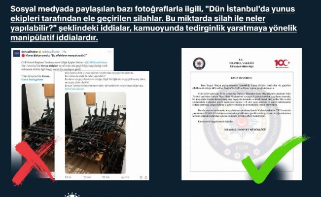 İstanbul'da ele geçirilen silah haberleri manipülatif!