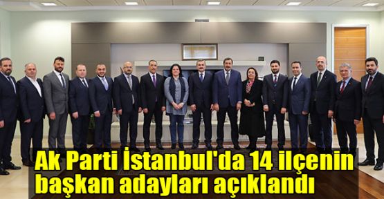 Ak Parti İstanbul'da 14 ilçenin başkan adayları açıklandı