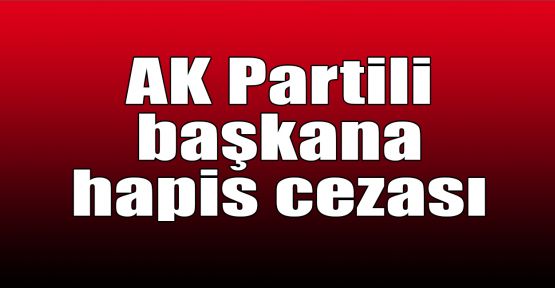 AK Partili başkana hapis cezası şoku
