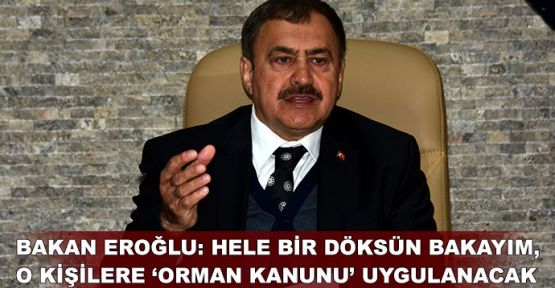  Bakan Eroğlu: O kişilere Orman Kanunu uygulanacak