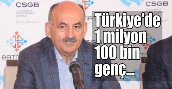  Bakan Müezzinoğlu açıkladı: Türkiye'de 1 milyon 100 bin genç...