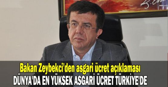  Bakan Zeybekci'den asgari ücret açıklaması