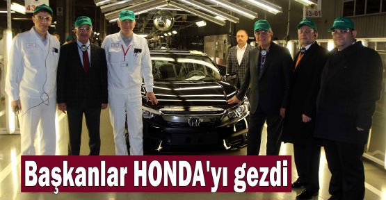 Başkanlar Honda'yı gezdi