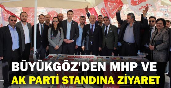 Büyükgöz'den, MHP ve AK Parti standına ziyaret