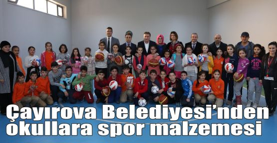  Çayırova Belediyesi’nden okullara spor malzemesi 