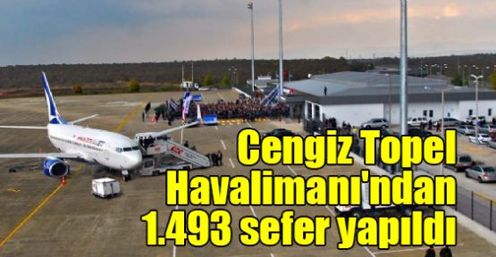  Cengiz Topel Havalimanı'ndan bin 493 sefer yapıldı