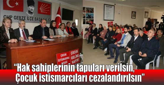  CHP Gebze'den Hürriyet-Yavuz Selim  ve çocuk istismarı açıklaması