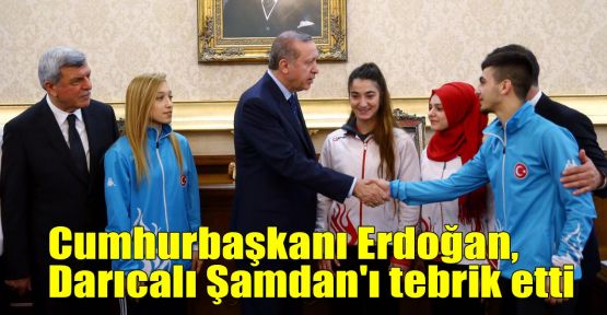 Cumhurbaşkanı Erdoğan, Darıcalı Şamdan'ı tebrik etti 