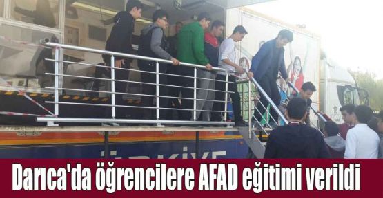 Darıca'da öğrencilere AFAD eğitimi verildi