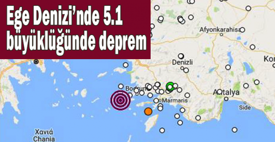 Ege Denizi’nde 5.1 büyüklüğünde deprem