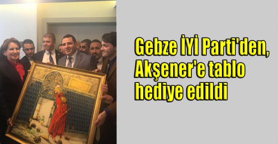  Gebze İYİ Parti'den, Akşener'e tablo hediye edildi